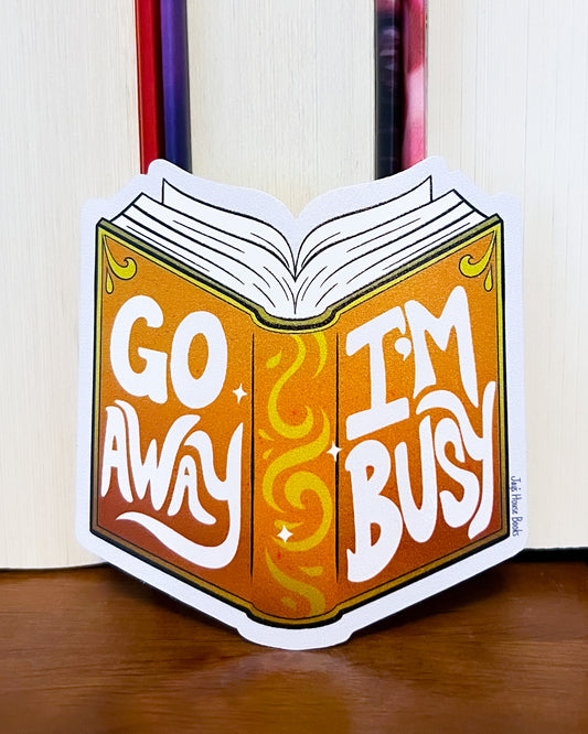 Busy Reader Vinyl Sticker