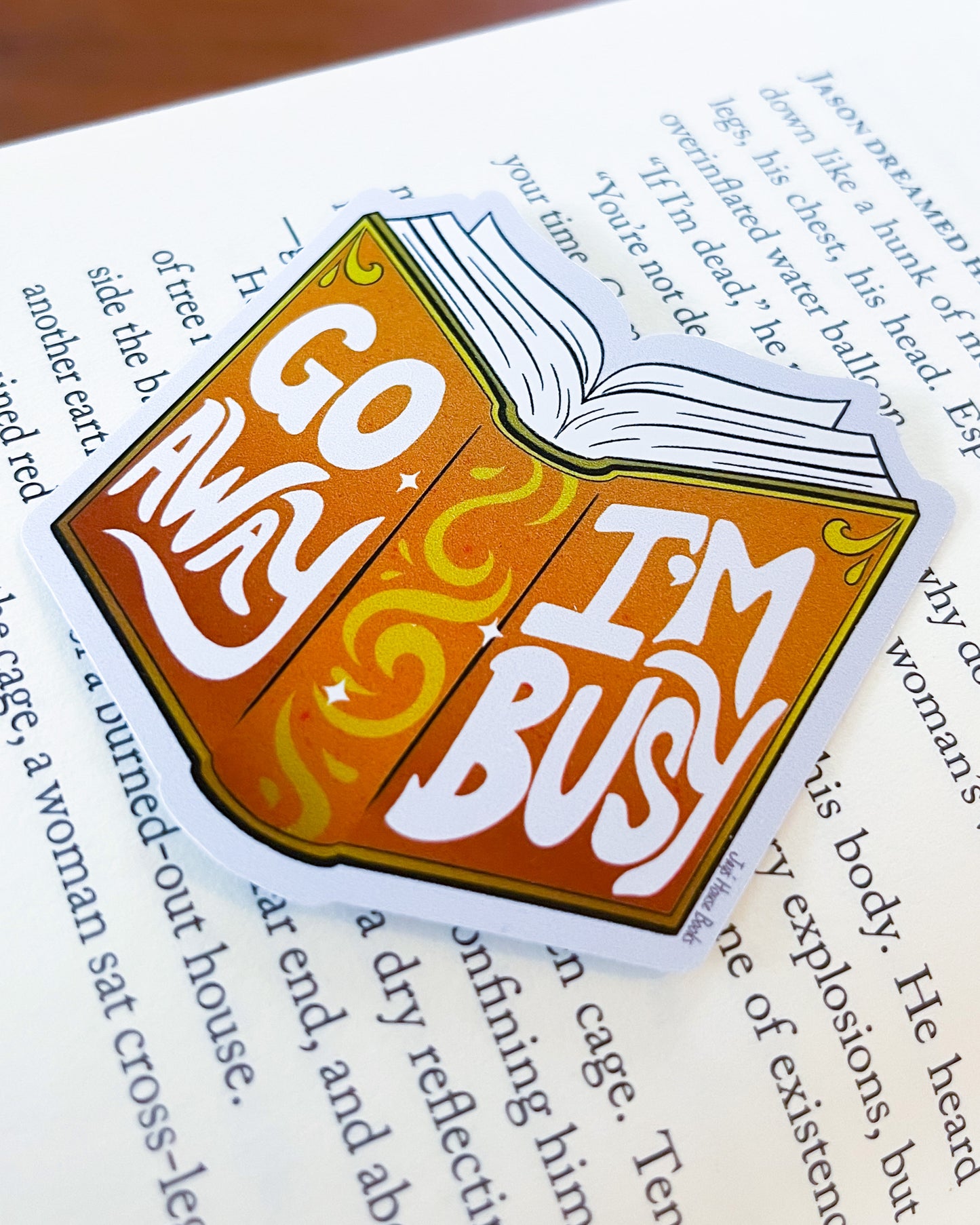 Busy Reader Vinyl Sticker