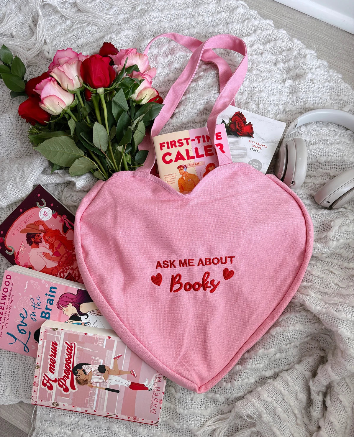 Ask Me About Books Tote Bag