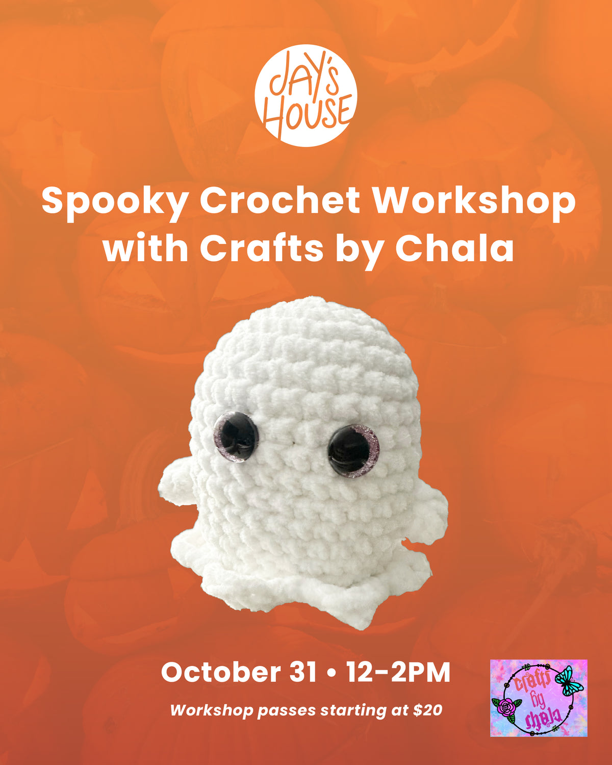 Spooky Crochet Workshop with Crafts by Chala