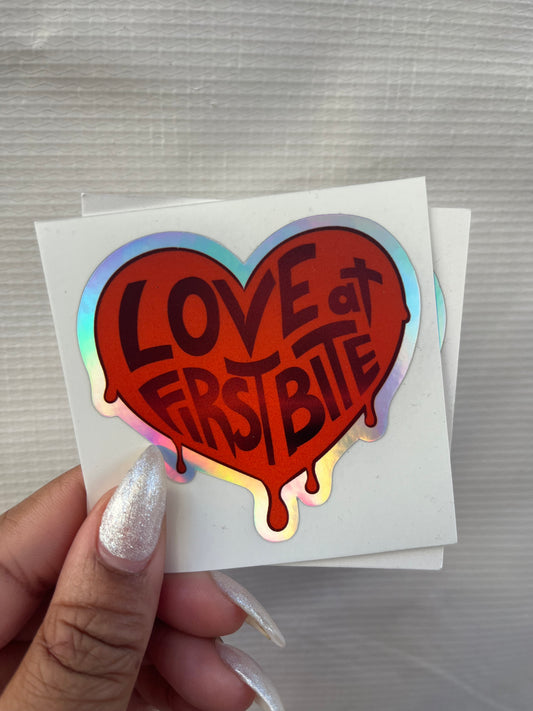 Limited Edition Love at First Bite Holographic Sticker